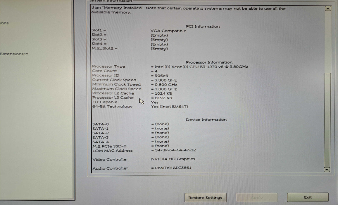 Dell Precision Tower 3620 | Xeon E3-1270 v6 @3.80GHz, 16GB DDR4, M2000 )