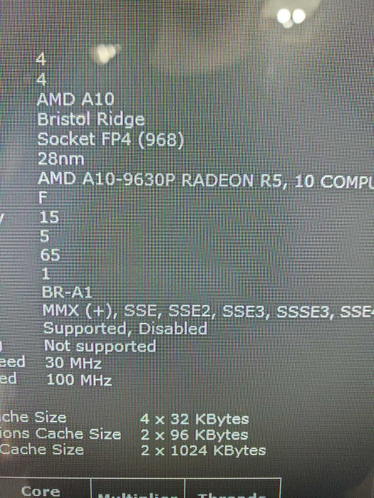 HP PAVLLION 24 ALL-IN-ONE PC 24-R029 AMD A10-9630P RADEON R5 8GB RAM 2TB HD