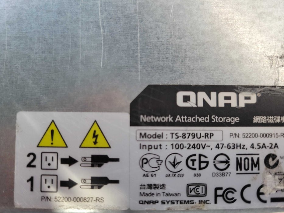 QNAP TS-879U-RP 8 Bay NAS with 4x 6TB HDDS, READ _