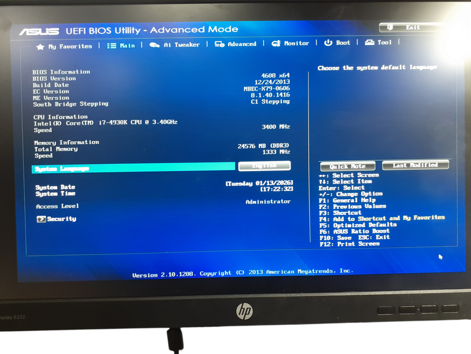 Custom PC Asus P9k79 i7-4930K 3.40GHz 24GB DDR3  | NO HDD