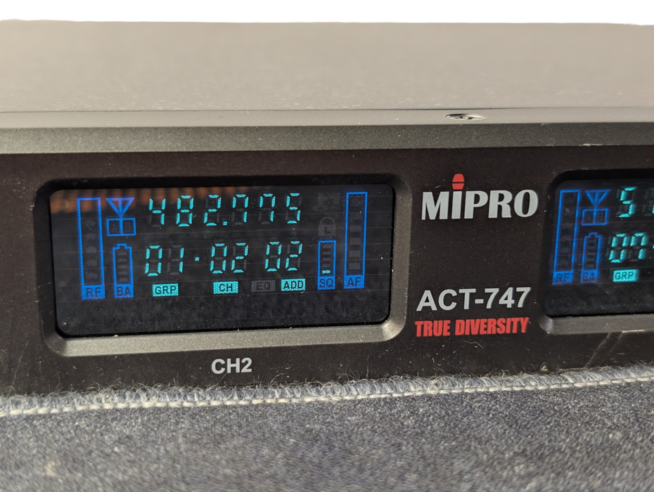 Mipro ACT-747 Quad Channel UHF Wideband Receiver Freq 5UA 482-554 Mhz  -
