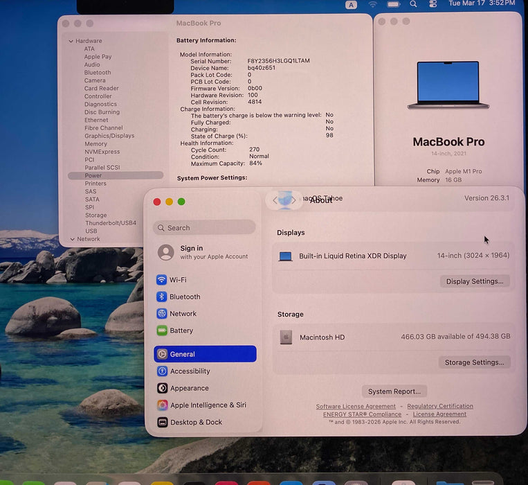 Apple MacBook Pro 14 2021 M1 Pro 16GB 512SSD English/Taiwan Keyboard READ!