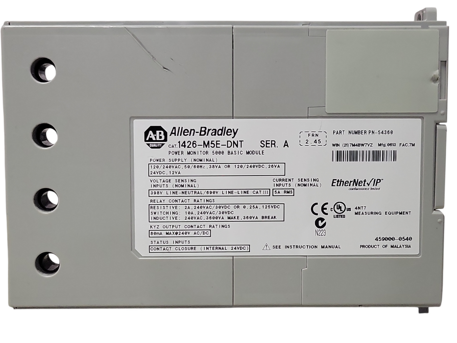 allen bradley 1426-M5E-DNT Ser.A Power Monitor 5000 _