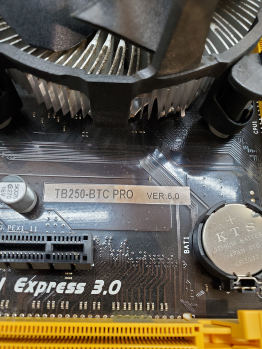 Biostar TB250-BTC PRO Motherboard Celeron G3930 8GB RAM - w/ I/O Shield