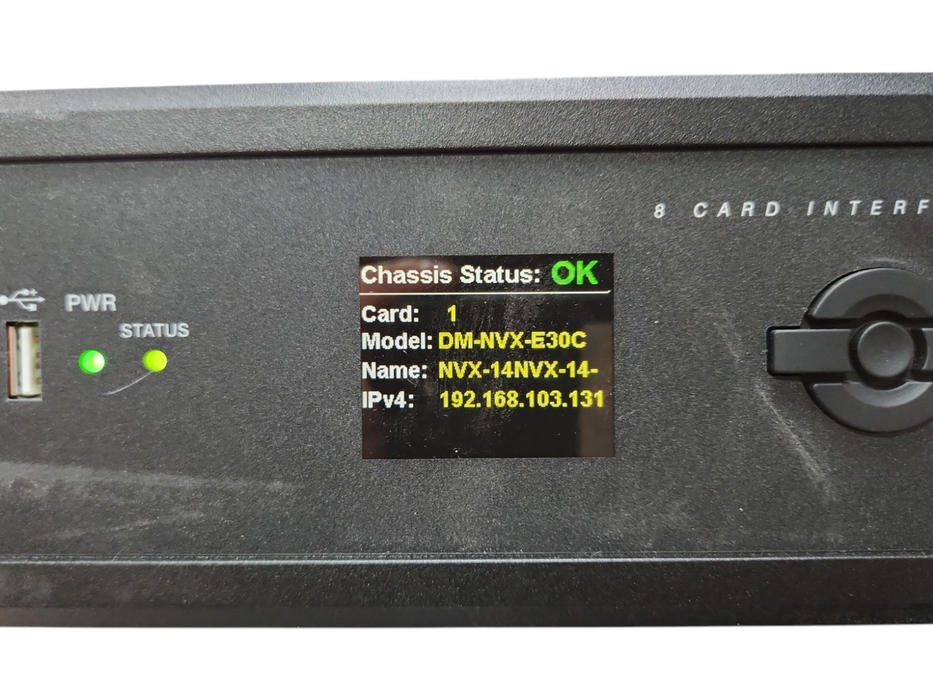 Crestron DMF-CI-8 Digital Media Chassis w/ 2x DM-NVX-E30C, 6x DM-NVX-350C