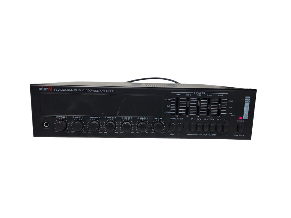 InterM PA-2000 6 Channel 5-Band EQ Public Address Amplifier| Read please