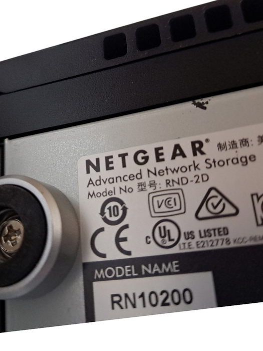 Netgear ReadyNAS 6 RND-2D RN10200 2 Bay NAS| No HDD