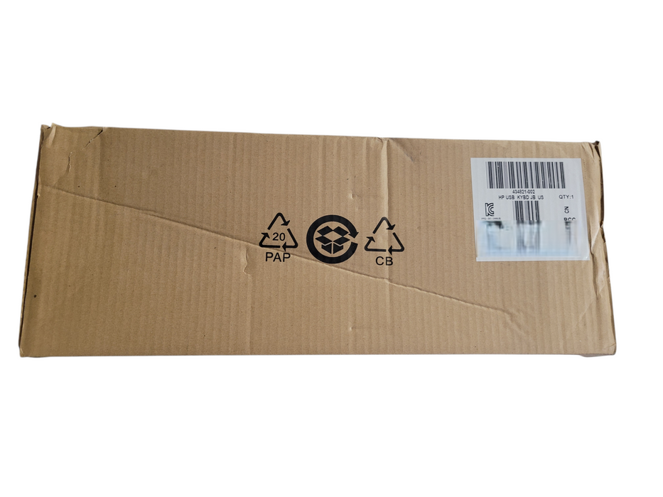 HP KU-0316 USB Wired Keyboard 104-Key Black Silver 434821-002 SK-2885 QWERT