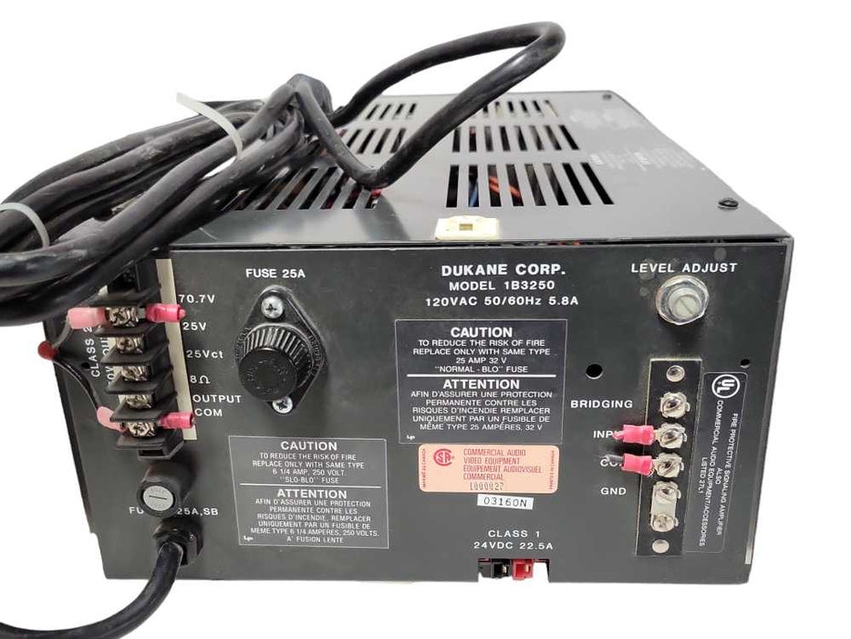 Dukane 1B3250 250 Watt Audio Amplifier, READ Q_