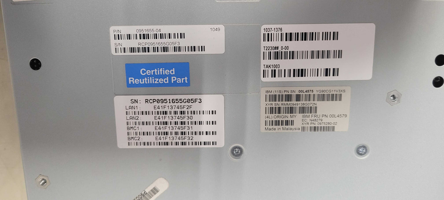 Lot of 2x IBM 00L4575 V7000 Storwize Node Controllers  _