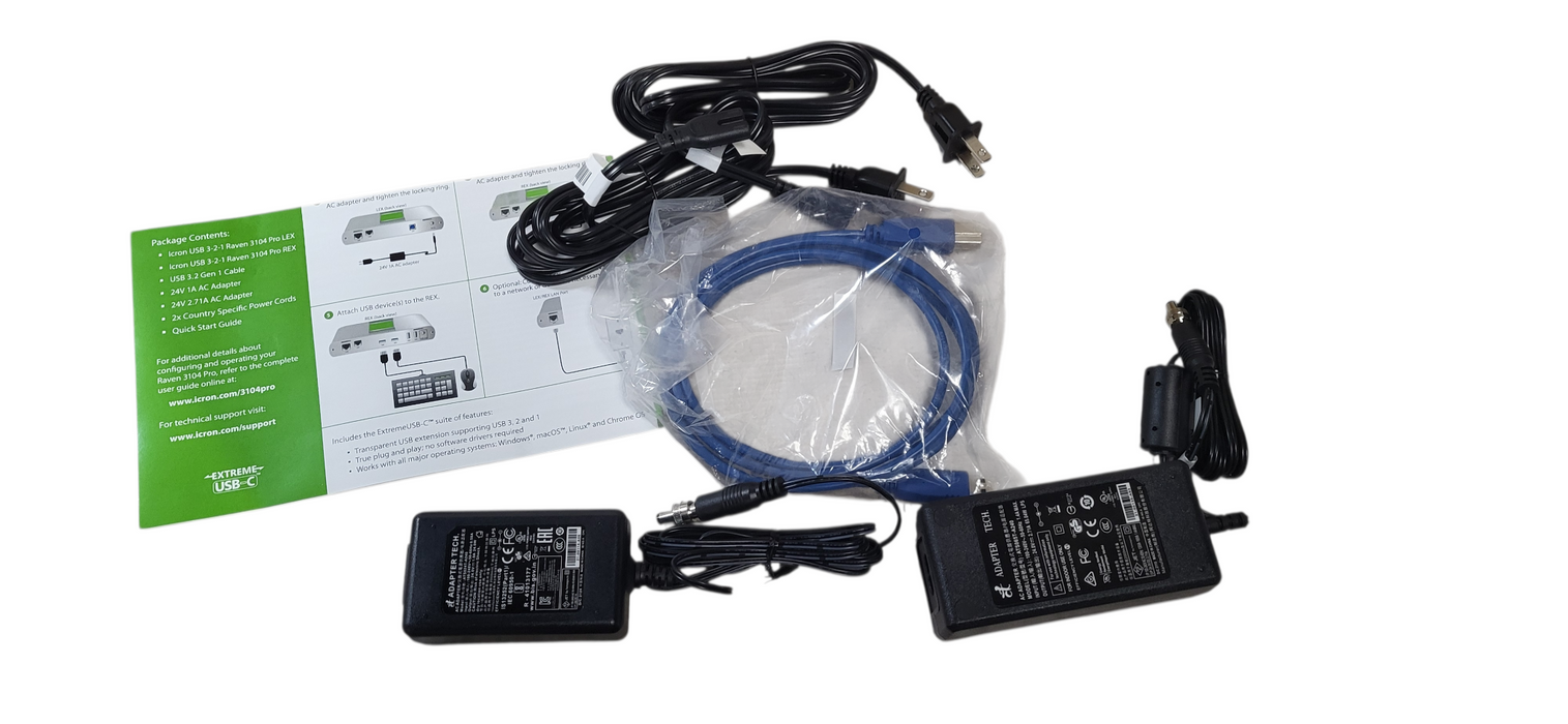 Icron USB 3.2 Raven 3104 Pro USB Extender Module 100m over Cat6a/7 Q