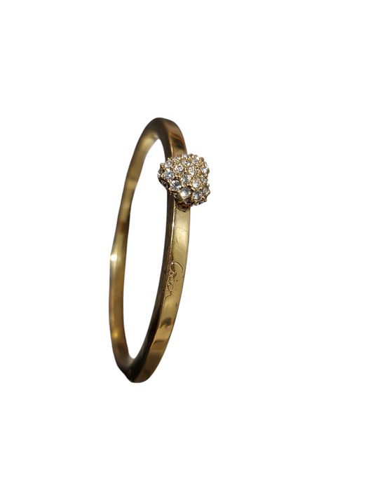 Gold Tone Heart "Diamond" Bangle Coach Bracelett Made in China , Not Real  =