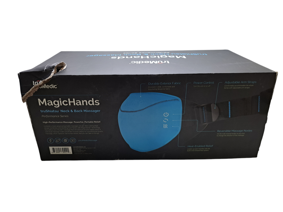 truMedic MagicHands Neck Back Massager w/ Power Adapter *READ