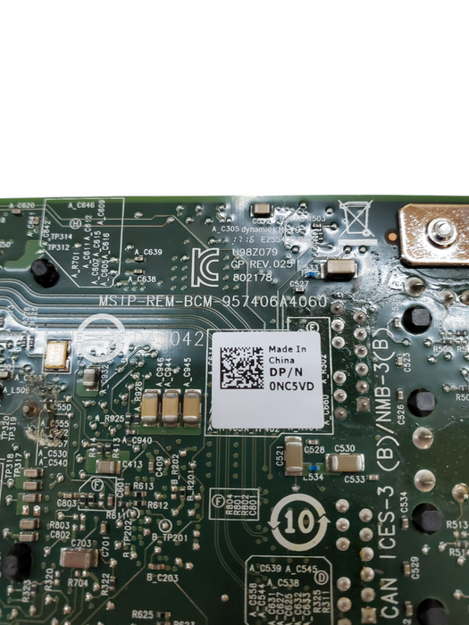 Dell Broadcom 0NC5VD 2-Port 10Gbs RJ-45 Network Card Q