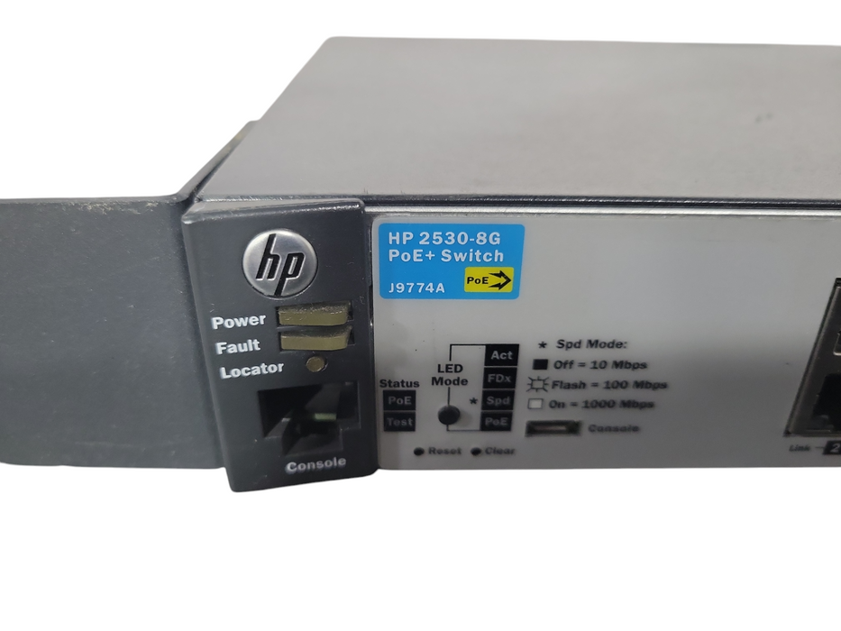 HP 2530-8G PoE+ J9774A | 8-Port Gigabit PoE+ Network Switch | Dual Uplinks !