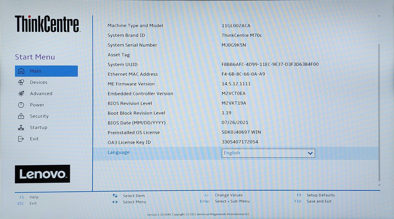 Lenovo ThinkCentre M70c SFF, i5-10400 2.90GHz, 16GB DDR4, 256GB NVMe