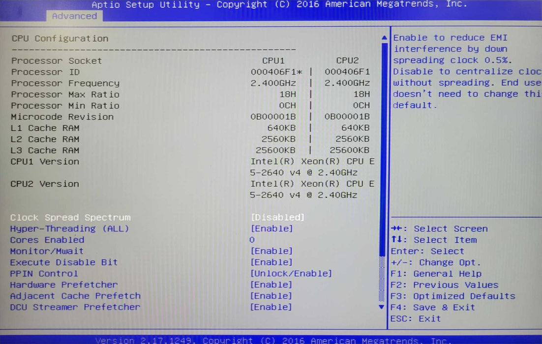 SuperMicro X10DRT-P-G5-NI22 2-Node 4x Xeon E5-2640v4, 128GB, 1x PSU, READ _