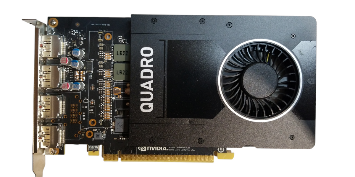 NVIDIA Quadro P2000 5GB GDDR5 Graphics Card - 4x Display Port Q