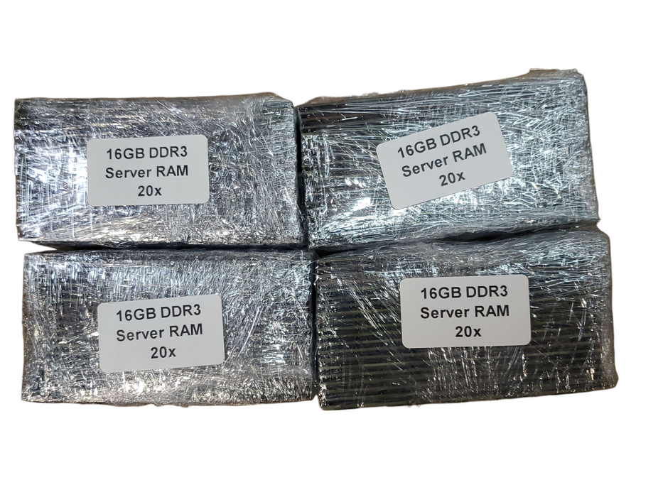 Lot of 80x, Assorted 16GB DDR3 Server RAM