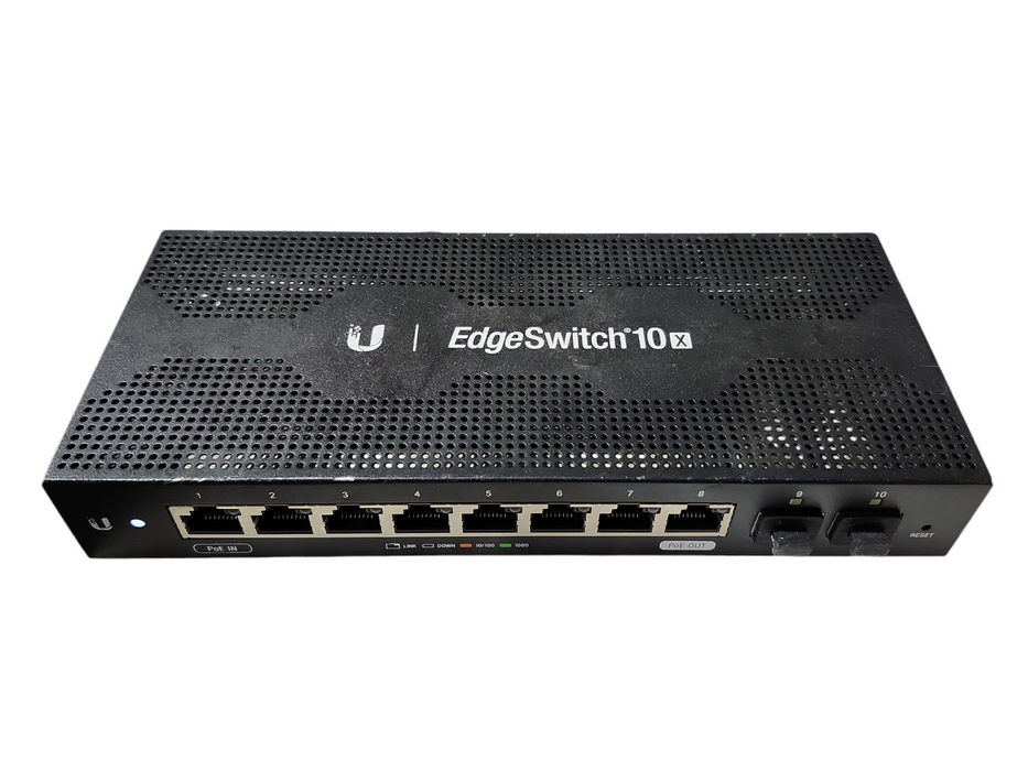 Ubiquiti EdgeSwitch 10X ES-10X 8 Gigabit Port Switch with 2 SFP Ports