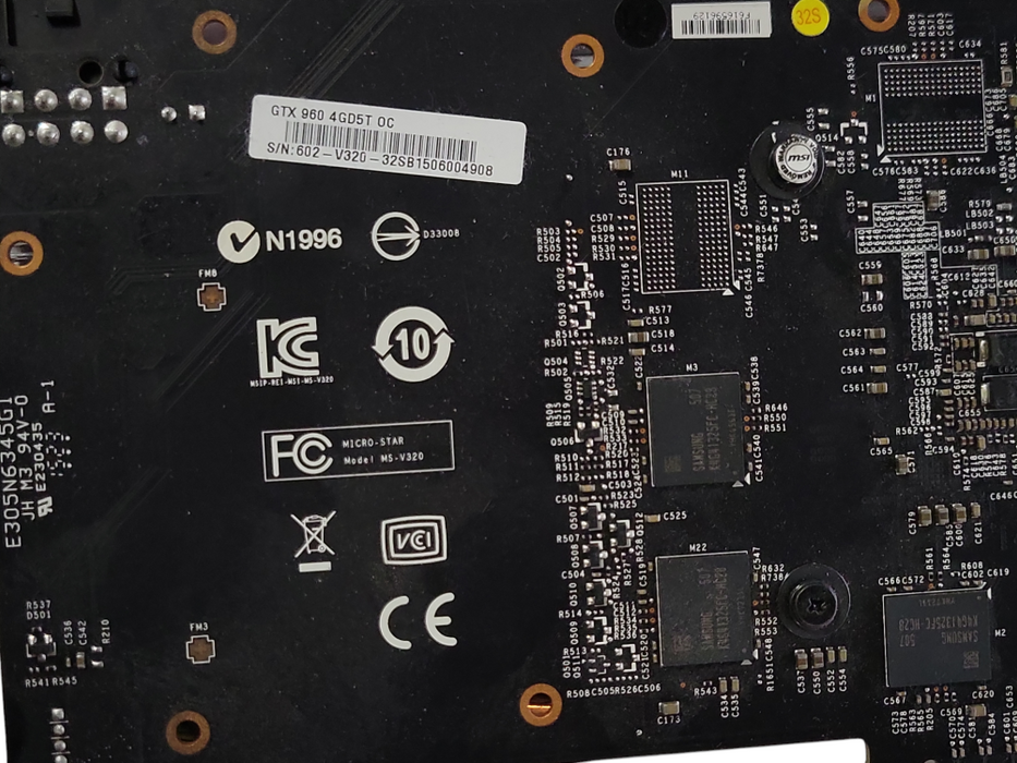MSI/Nvidia GeForce GTX 960 4GD5T 4GB GDDR5 Graphics card _