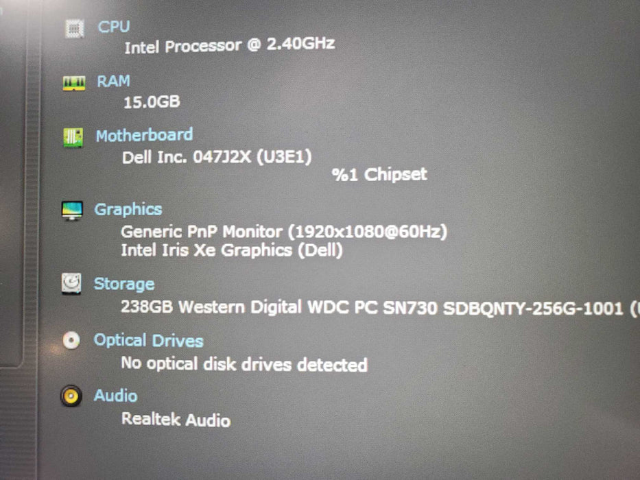 Dell Latitude 5420 Core i5-1135G7@2.40GHz 16GB RAM 256GB NVME  Lap200