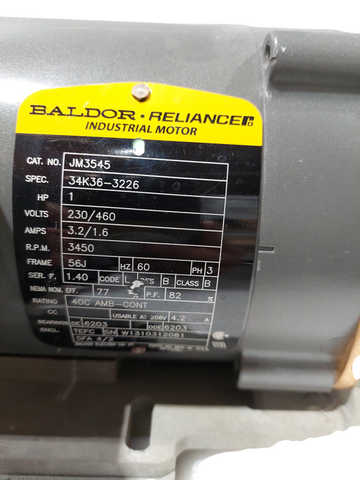 Baldor-Reliance Industrial Motor 3 Phase with Oberdorfer Pump  Q=