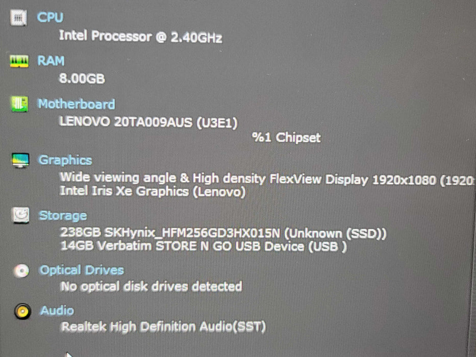 Lenovo Thinkpad E14 | i5-1135G7| 8GB DDR4| 256GB SSD READ  β Lap200