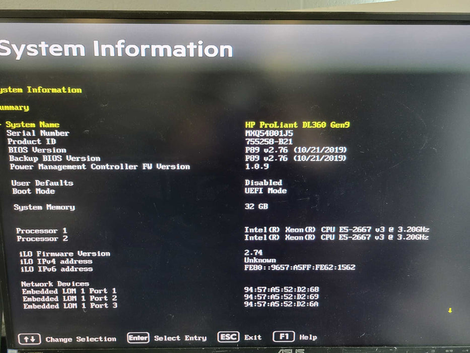 HP ProLiant DL360 Gen9 - 2x Xeon E5-2667 v3 32GB DDR4 P440ar 2x800W PSU %