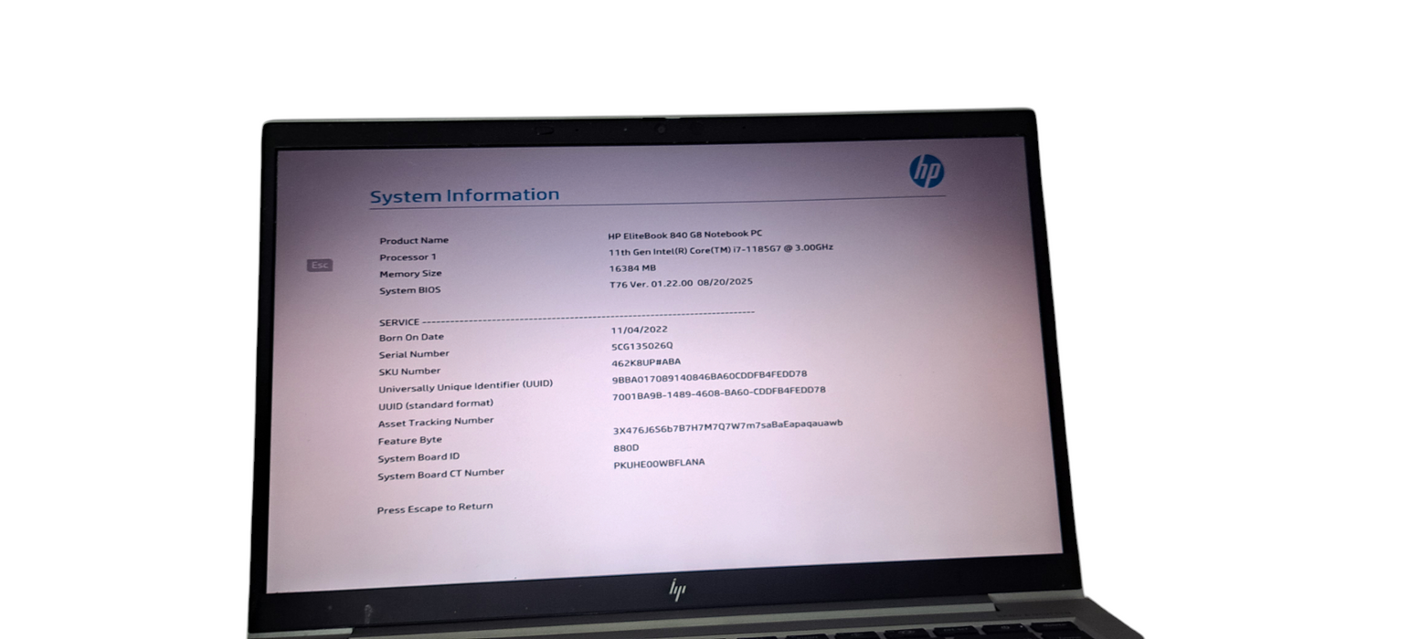 EliteBook 840 G8 i7-1185G7|16GB RAM DDR4|256GB NVME|READ  Lap200