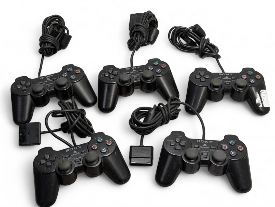 Lot of 5x PlayStation Controllers PS2 SCPH-10010 Please READ   -