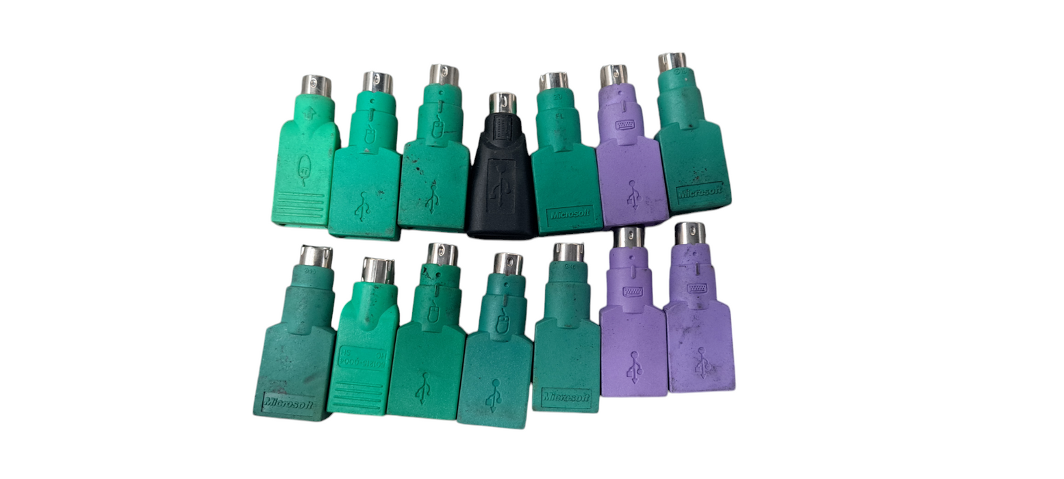 14x USB Female to for PS2 PS/2 Male Adapter Converter For Keyboard/Mouse