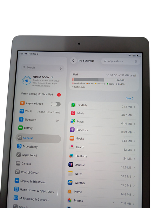 Apple iPad 8th Gen - 32GB - Silver [A2270] Q