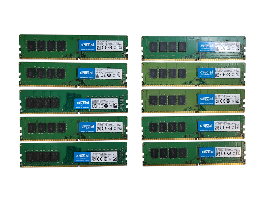 Lot of 10x - 8GB Crucial RAM DDR4 2133MHz CT8G4DFD8213 Desktop Memory %