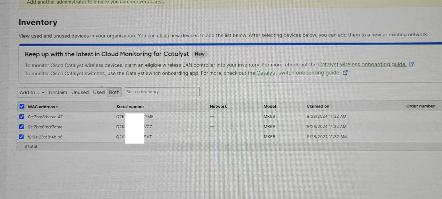 UNCLAIMED Cisco MX68-HW Meraki Cloud Managed Security Appliance Q_