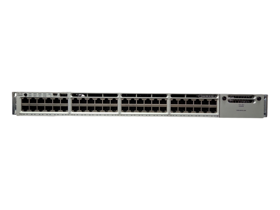 Cisco WS-C3850-48P-S, 48-Port Gigabit PoE Switch w/ 1x 715WAC PSU