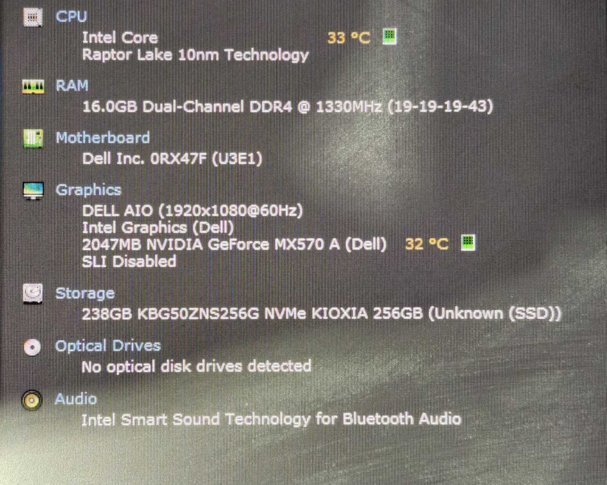 DELL INSPIRON 24 5420 23.8", Intel Core 7 150U, 16GB DDR4, 256GB NVMe, READ