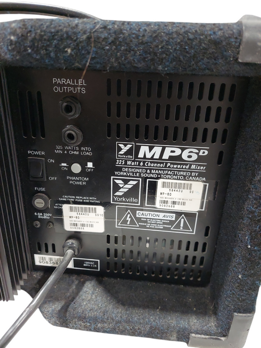 Yorkville MP6D 325 Watt 6 Channel Powered Mixer  =
