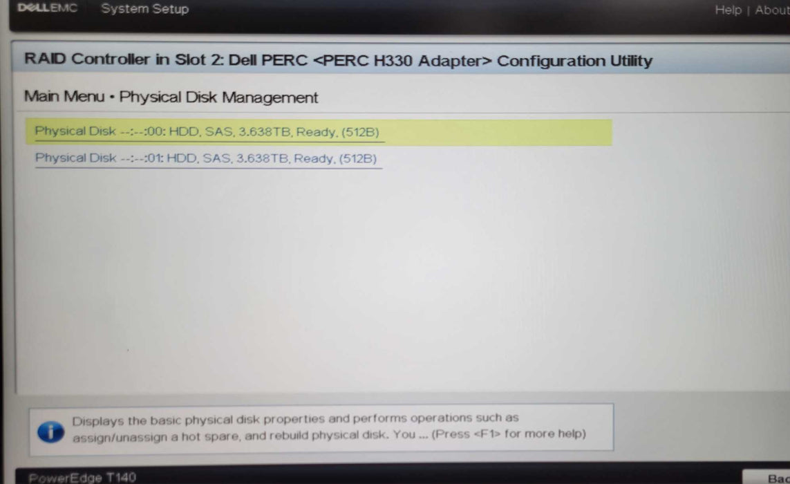 Dell PE T140 Xeon E-2136 3.3GHz 16GB RAM H330 2x 4TB SAS HDDs _