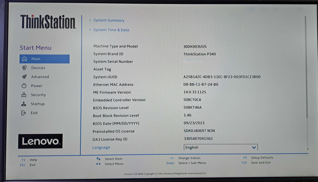 Lenovo ThinkStation P340 SFF | Intel Core i7-10700, 16GB DDR4, 256GB NVMe )