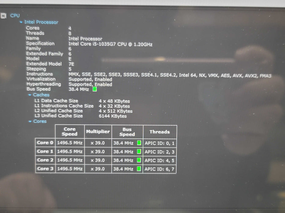 Microsoft Surface Laptop 3 i5-1035G7 8GB RAM 256GB SSD DAMAGED SCREEN READ  β BudLap