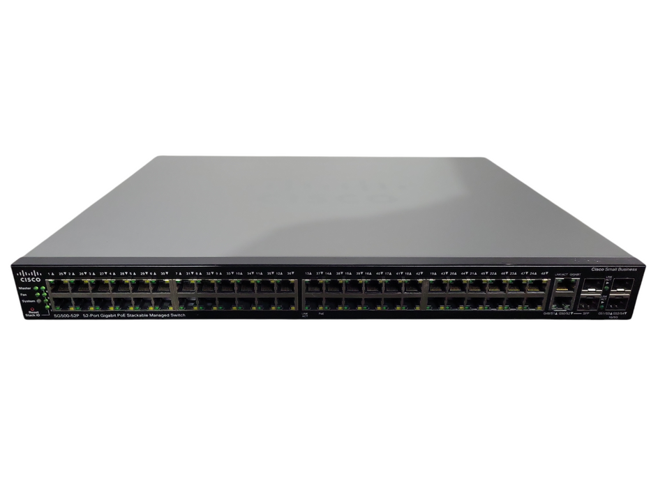 Cisco SG500-52P 52-Port Gigabyte PoE+ Ethernet Network Managed Switch !