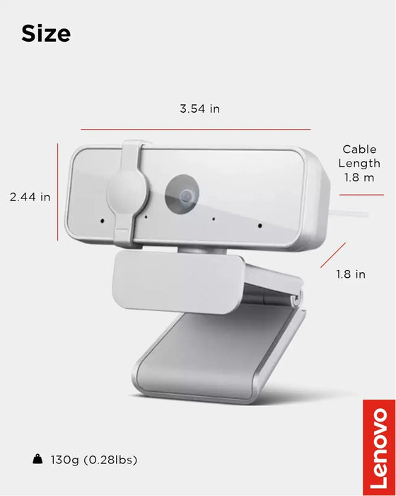 Lenovo Essential FHD Webcam FHDWC300, 1080p USB, New Sealed