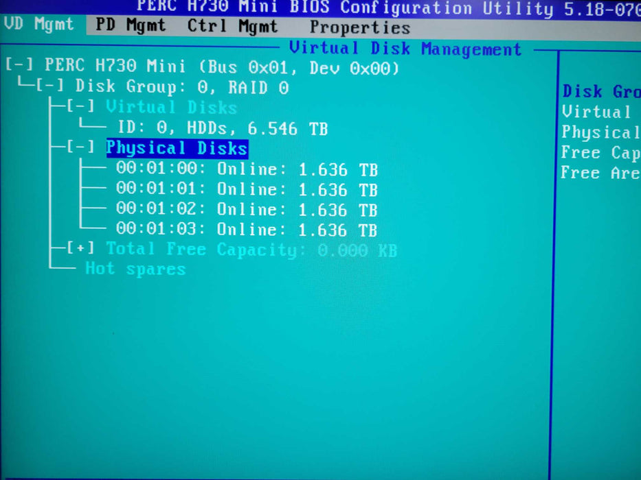 Dell PE R430, 2x Xeon E5-2623v4 2.60GHz 32GB DDR4 H730 Mini 4x 1.8TB SAS HD _