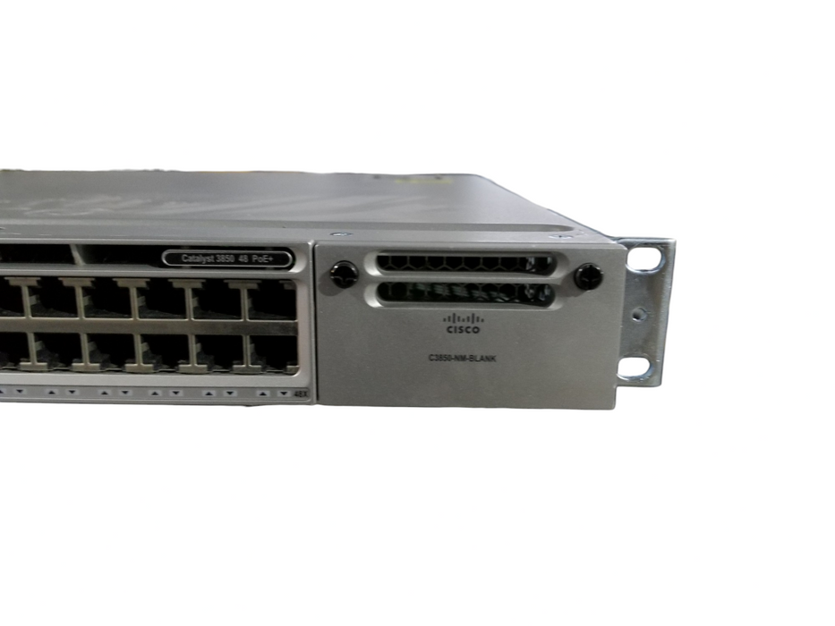 Cisco WS-C3850-48P 48 Port Gigabit PoE+ Network Switch w/ 2x715W PSU Q