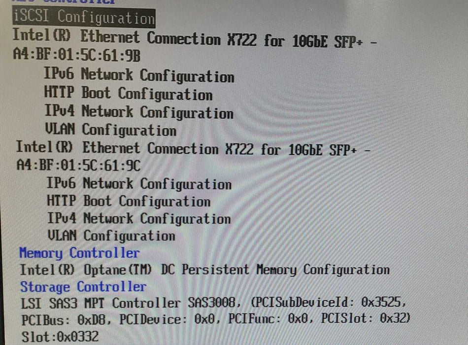 Intel HR2000 | 6x Xeon Gold 6240Y | 96GB DDR4 | LSI SAS3000