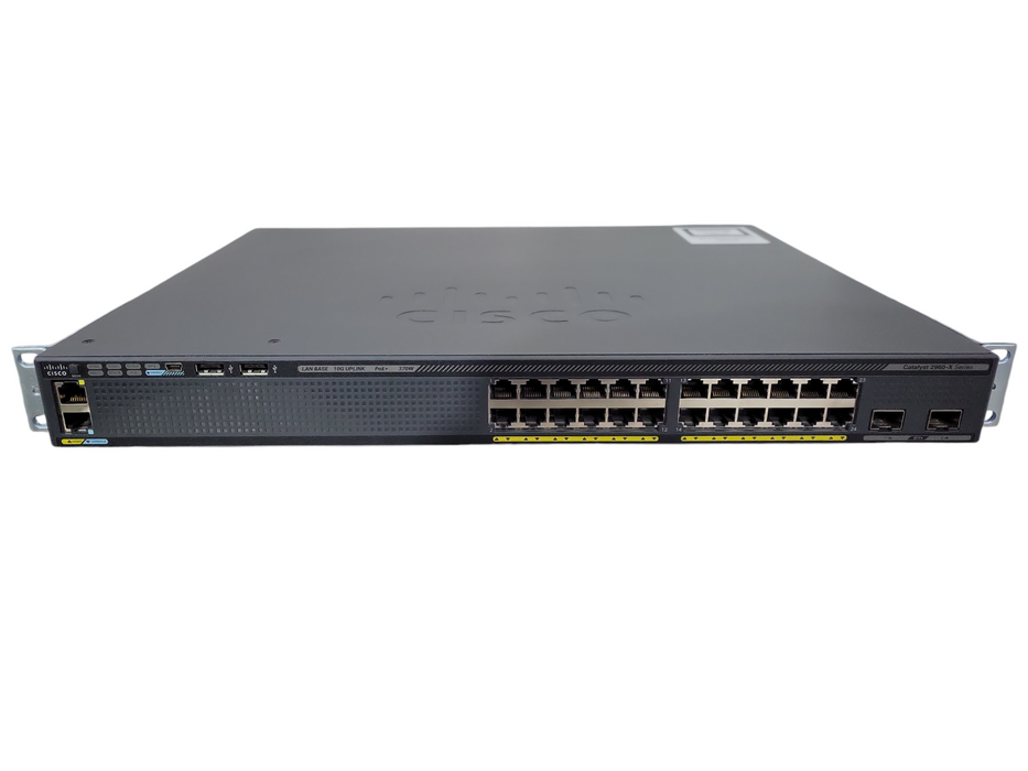 Cisco WS-C2960X-24PD-L V02 | 24 Port Gigabit PoE+ 370W Switch | 2x 10G SFP+ !