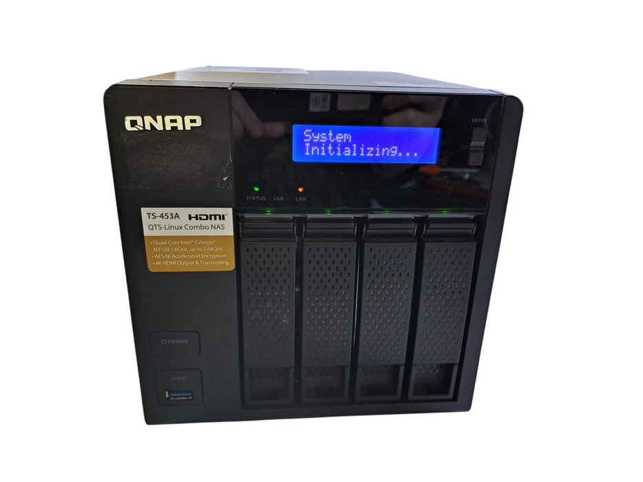QNAP TS-453A 4-Bay NAS – Intel Quad-Core, 4GB RAM, 4x 2TB HDD's