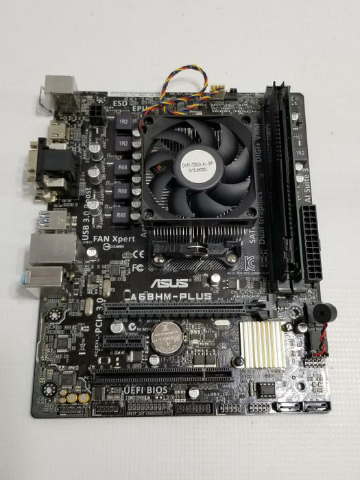 ASUS A68HM-PLUS Socket FM2+ w/ AMD A8-7600 @ 3.10Ghz w/ 12GB DDR3