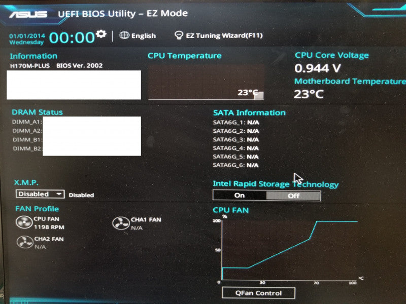 ASUS H170M- PLUS Motherboard, No I/O Shield